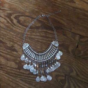 Silver coin necklace